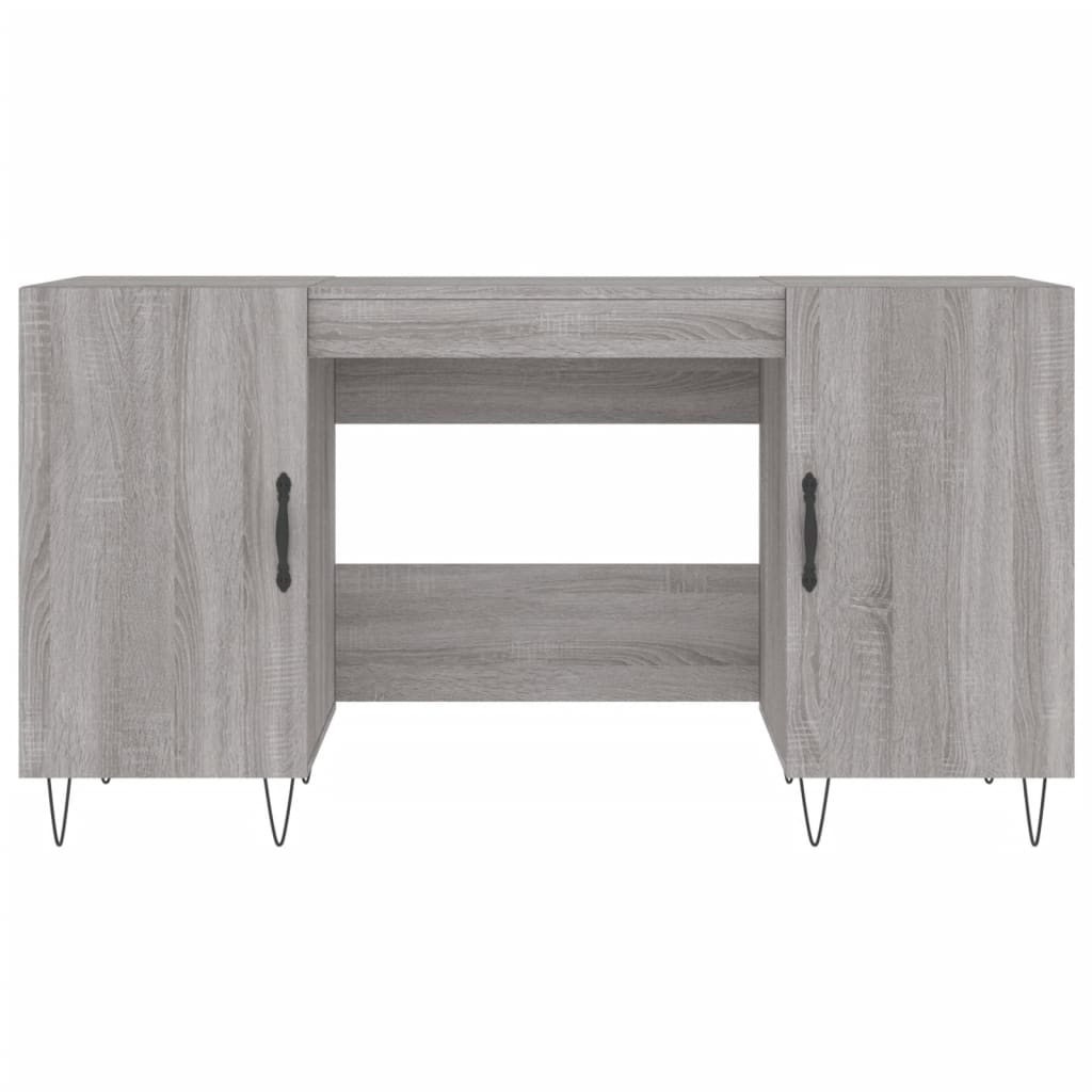 Desk Grey Sonoma 140x50x75 cm Engineered Wood